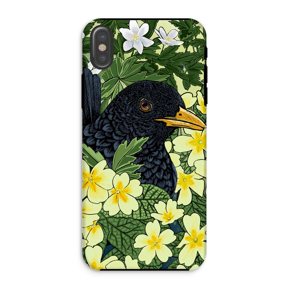 ‘Primrose Blackbird’ Tough Phone Case