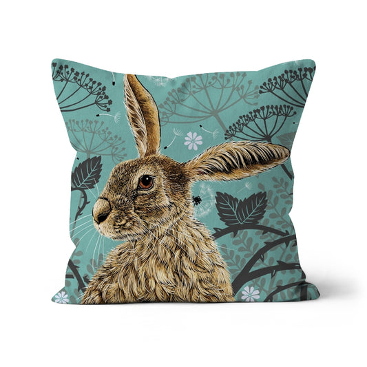 Aqua Hare Cushion