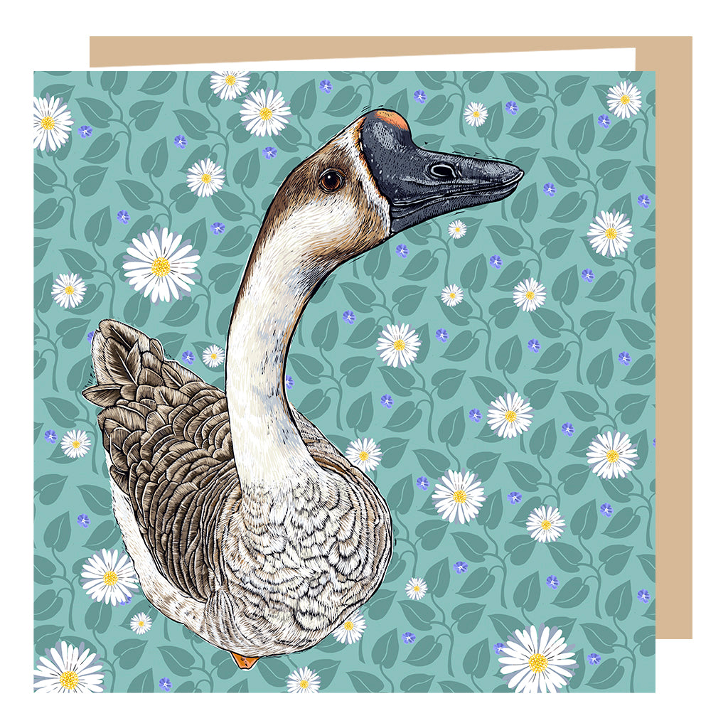 Chinese Goose Greeting Card by Fox & Boo